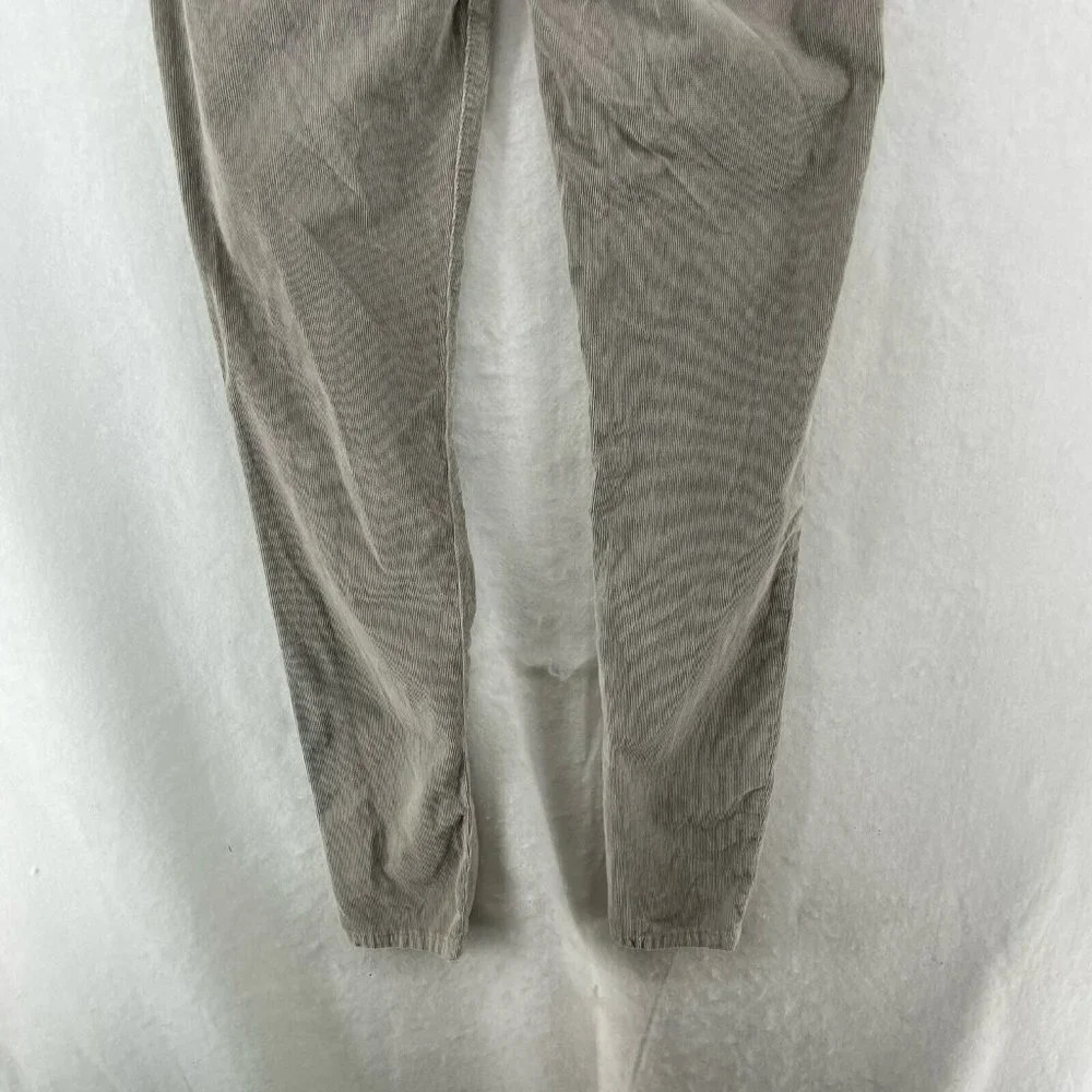 Hudson Pants Womens Sz 26 Taupe Gray Skinny Stretch Zip Mid Rise Pocket Corduroy - Picture 7 of 13